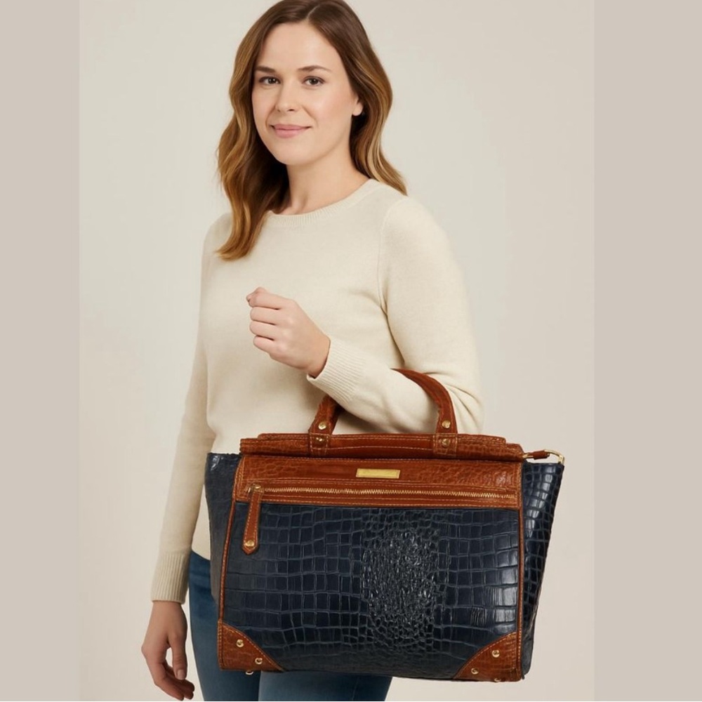 Samantha Brown Crocodile-Embossed Women's Travel Bag